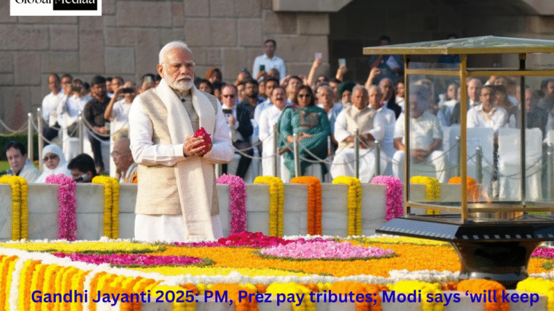 Gandhi Jayanti 2025: PM, Prez pay tributes; Modi says ‘will keep following his path in quest to build a Viksit Bharat’