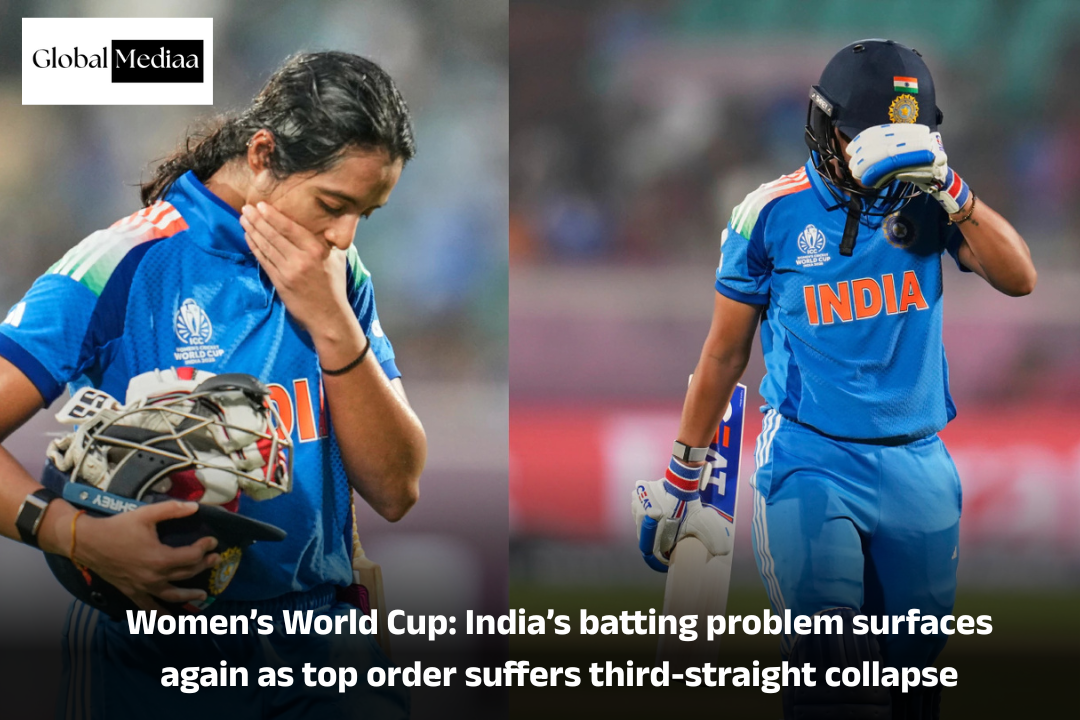 Women’s World Cup: India’s batting problem surfaces again as top order suffers third-straight collapse