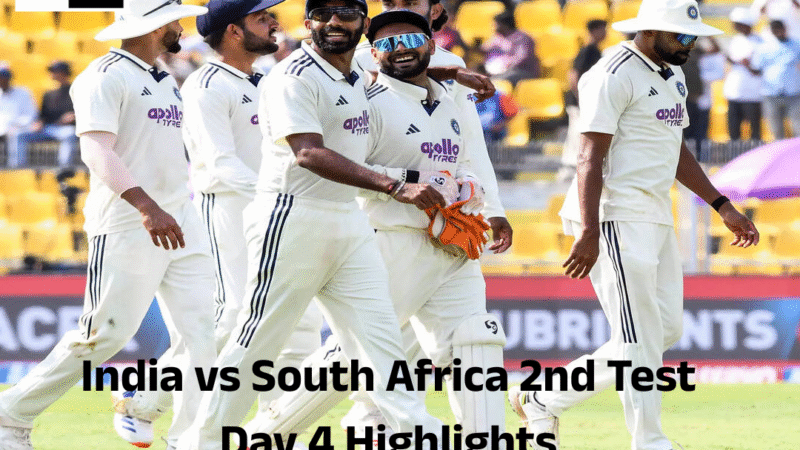 India vs South Africa 2nd Test Day 4 Highlights: Guwahati में 549 रन के लक्ष्य का पीछा करते हुए India बड़ी मुश्किल में