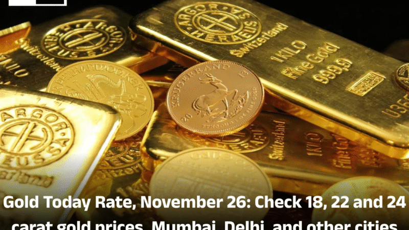 Gold Today Rate, November 26: 18, 22 और 24 कैरेट Gold के दाम, मुंबई, दिल्ली और दूसरे शहरों में देखें