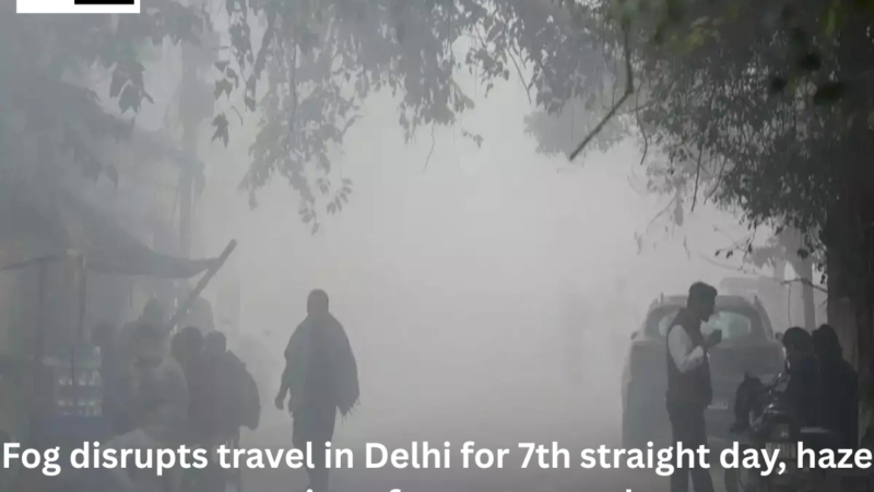 Fog disrupts travel in Delhi for 7th straight day, haze to continue for two more days