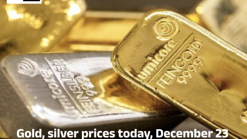 Gold, silver prices today, December 23: Check city-wise rates in Delhi, Mumbai, and more