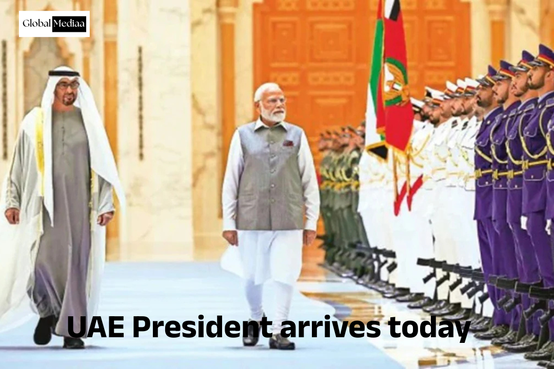 UAE President arrives today, to hold bilateral talks with PM Modi