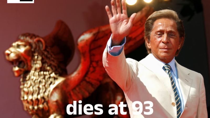 Valentino, Italian haute couture ’emperor’ who painted fashion red, dies at 93