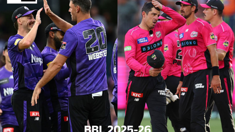 BBL 2025-26:  Who will win today’s BBL match between Sydney Sixers vs Hobart Hurricanes?