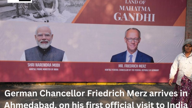 German Chancellor Friedrich Merz arrives in Ahmedabad, on his first official visit to India