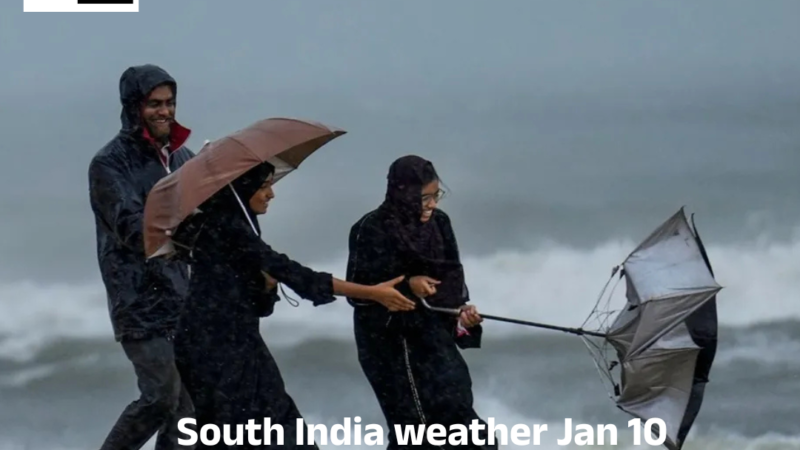 South India weather Jan 10: Heavy rain in Chennai, thunderstorms in Kerala, fog in Hyderabad