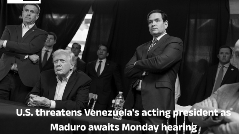 U.S. threatens Venezuela’s acting president as Maduro awaits Monday hearing