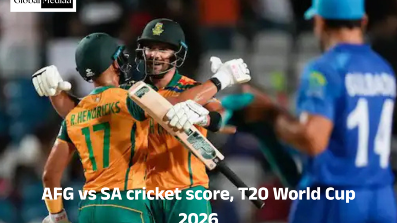 AFG vs SA  cricket score, T20 World Cup 2026: Gurbaz falls one shot short of Super Over glory
