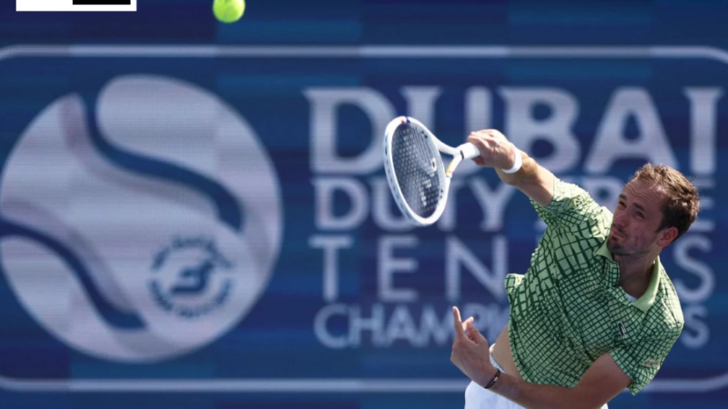 Dubai Championships: Medvedev beats Shang; Tsitsipas slips out of top 40 for first time in eight years