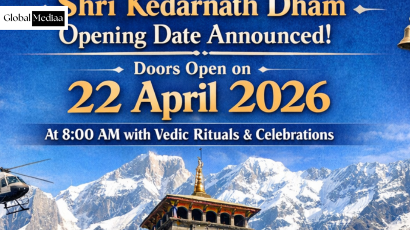 The Kedarnath Temple Opening date April 22 of shrine in 2026