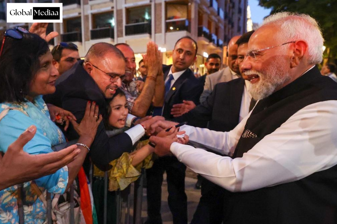 PM Modi in Paris updates: Modi arrives in Paris, meets members of Indian diaspora